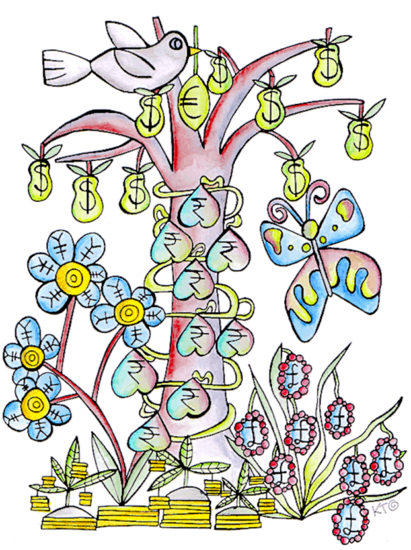 Fundraising tree illustration